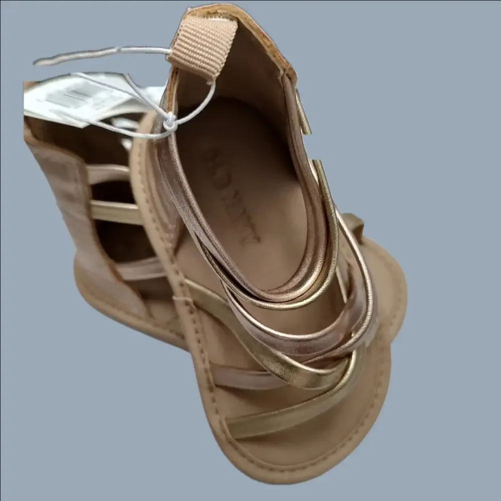 OLD Navy Girls Gold Strappy Flats/Sandals